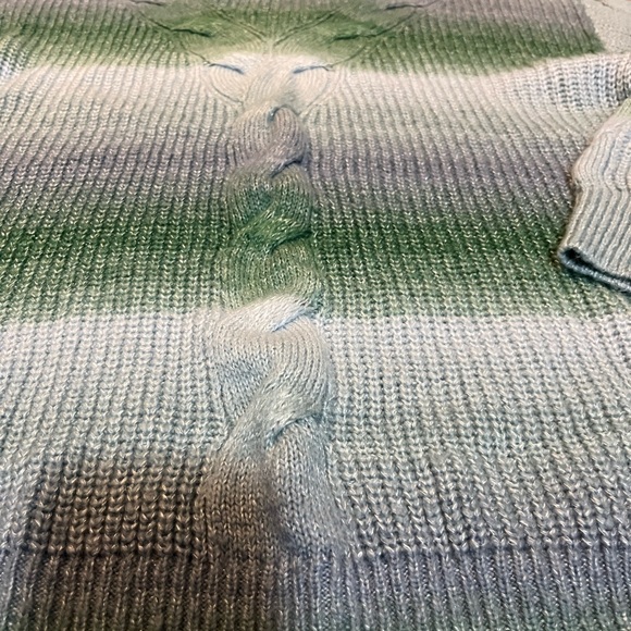 Green and Gray/Blue Gradient Sweater- size M - Picture 3 of 7